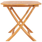 Mesa plegable de jardín madera maciza de teca 160x80x75 cm