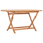 Set comedor de jardín plegable 7 piezas madera maciza de teca