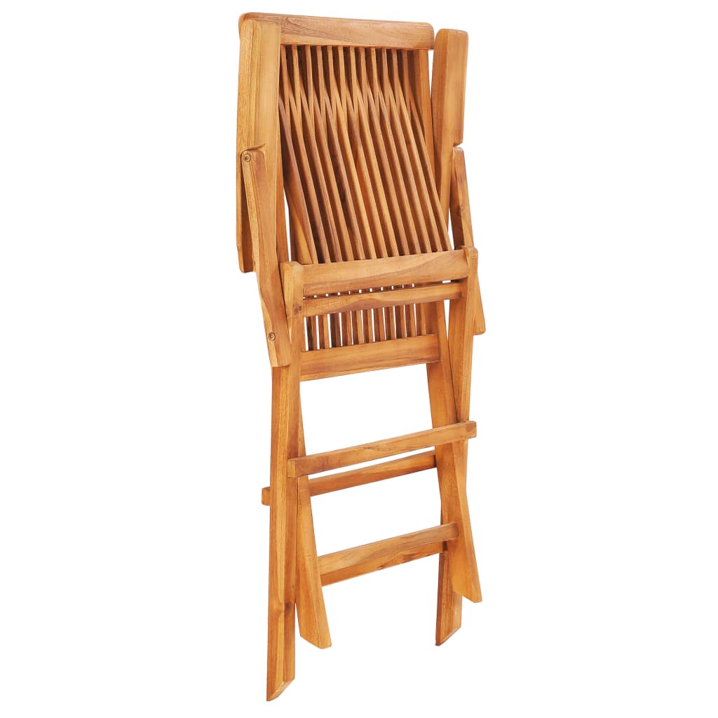 Set comedor de jardín plegable 7 piezas madera maciza de teca