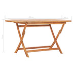 Set comedor de jardín plegable 7 piezas madera maciza de teca