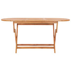 Set comedor de jardín plegable 7 piezas madera maciza de teca