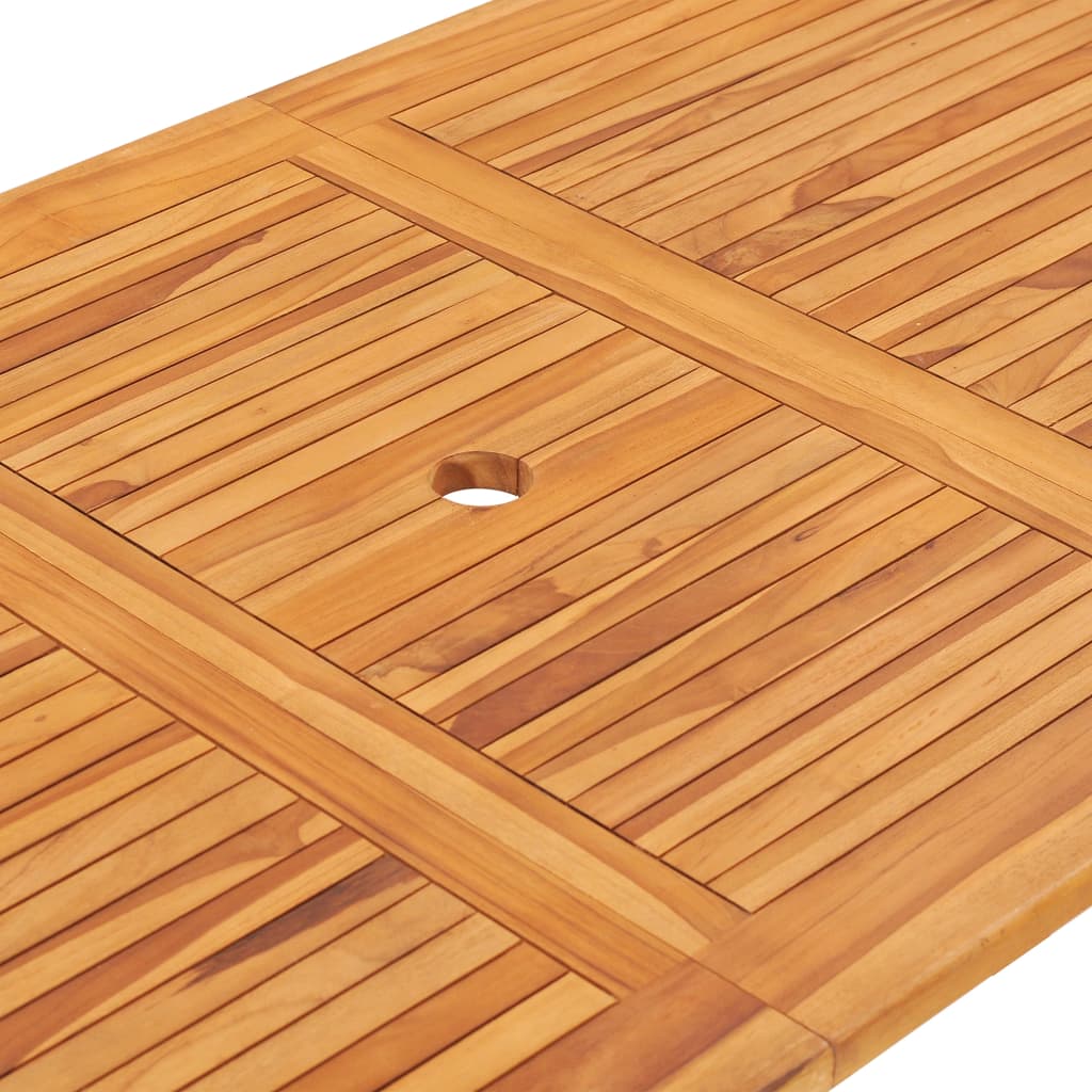 Set comedor de jardín plegable 7 piezas madera maciza de teca