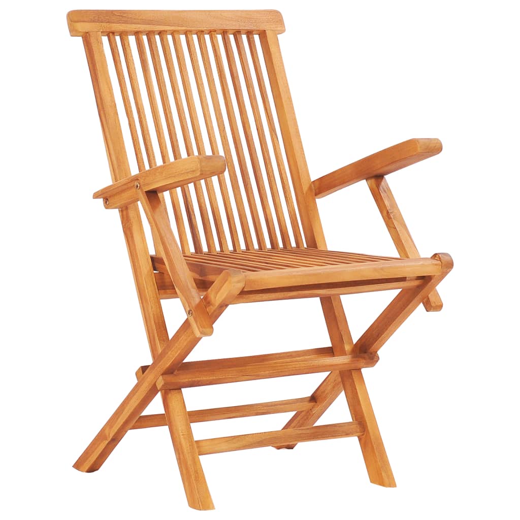 Set comedor de jardín plegable 7 piezas madera maciza de teca