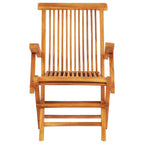 Set comedor de jardín plegable 7 piezas madera maciza de teca