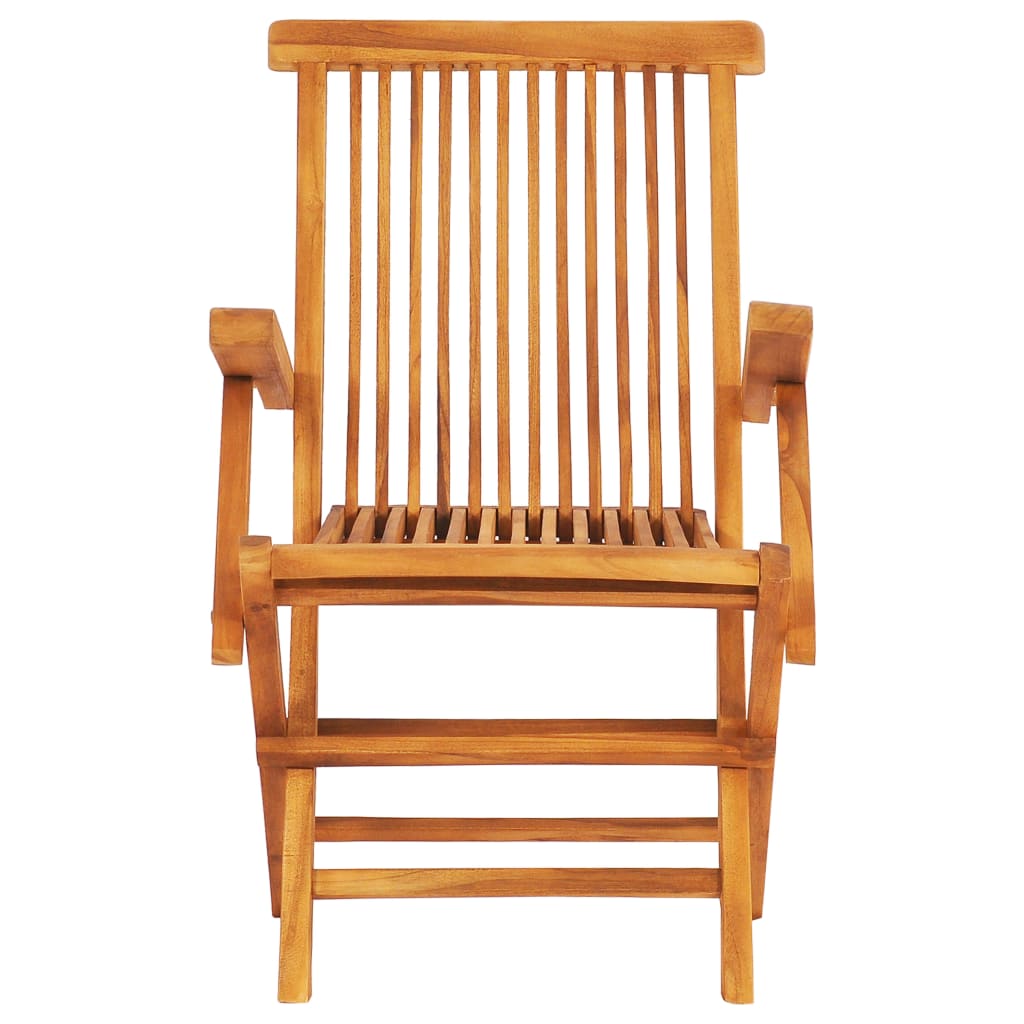 Set comedor de jardín plegable 7 piezas madera maciza de teca