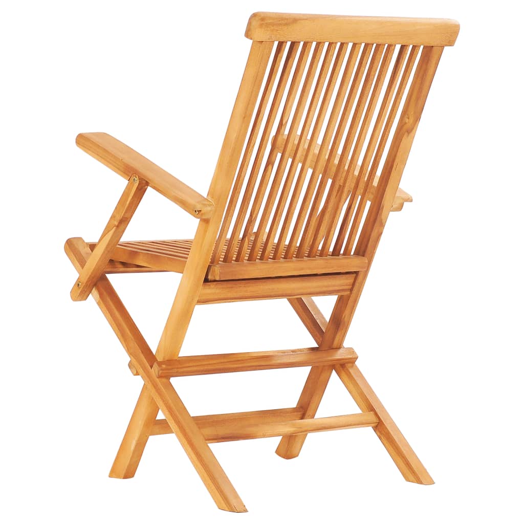 Set comedor de jardín plegable 7 piezas madera maciza de teca