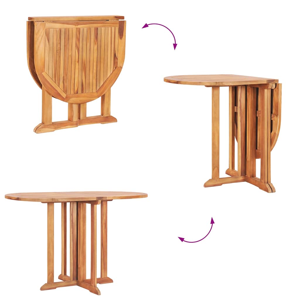 Mesa de jardín plegable Butterfly madera de teca 120x70x75 cm