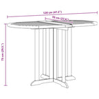 Mesa de jardín plegable Butterfly madera de teca 120x70x75 cm