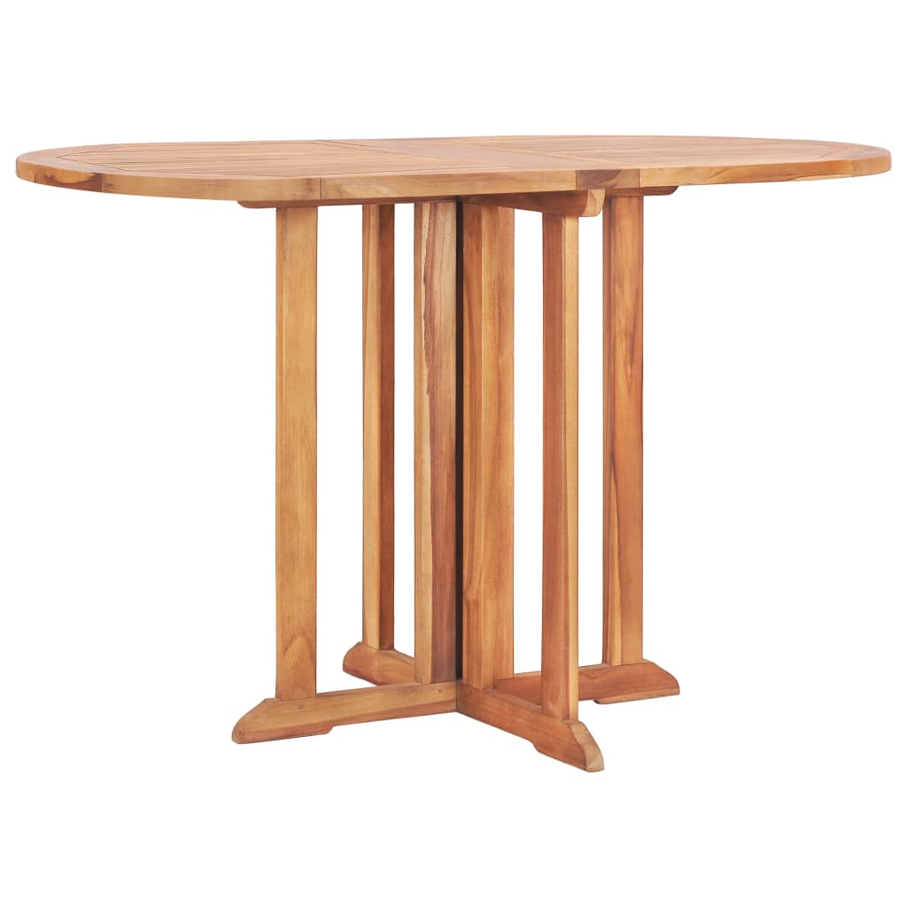 Set de comedor de jardín plegable 5 piezas madera maciza teca