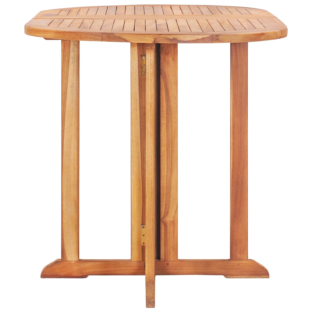 Set de comedor de jardín plegable 5 piezas madera maciza teca