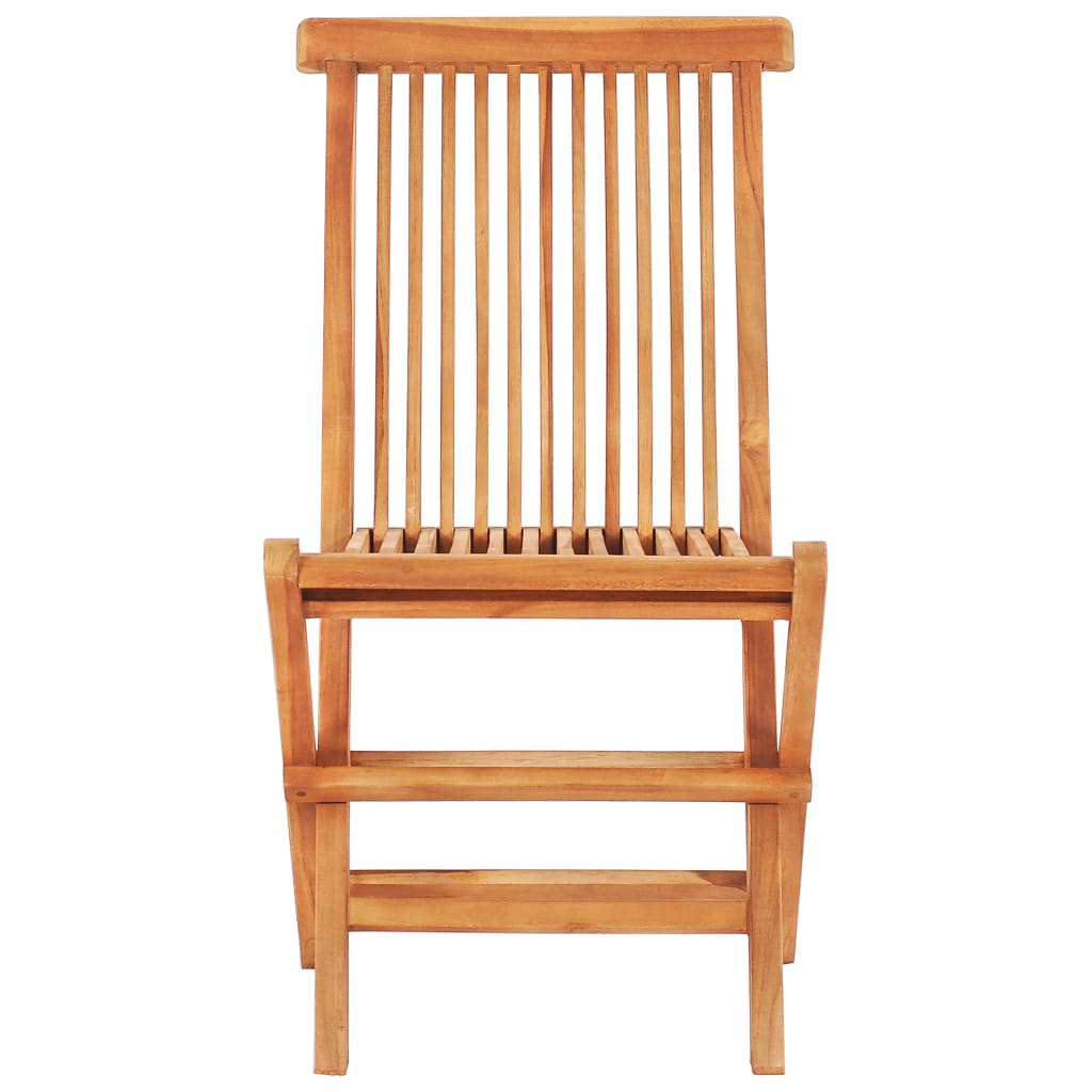 Set de comedor de jardín plegable 5 piezas madera maciza teca
