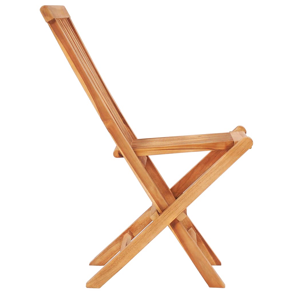 Set de comedor de jardín plegable 5 piezas madera maciza teca
