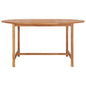 Mesa de comedor para jardín madera maciza de teca 120x70x77 cm