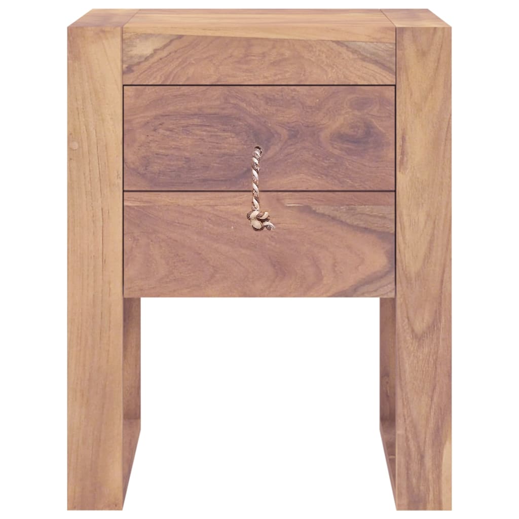 Mesita de noche de madera maciza de teca 40x30x50 cm
