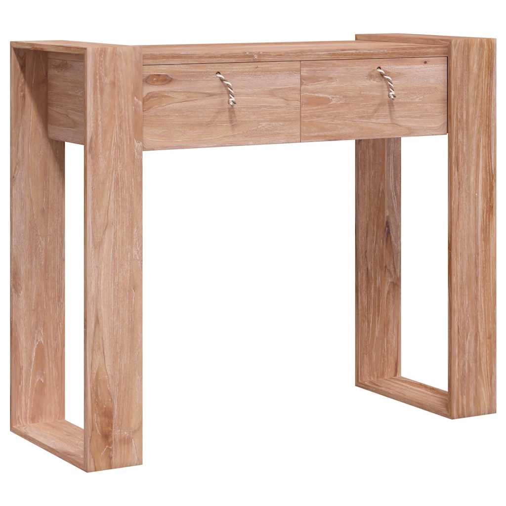 Mesa consola de madera maciza de teca 90x35x75 cm