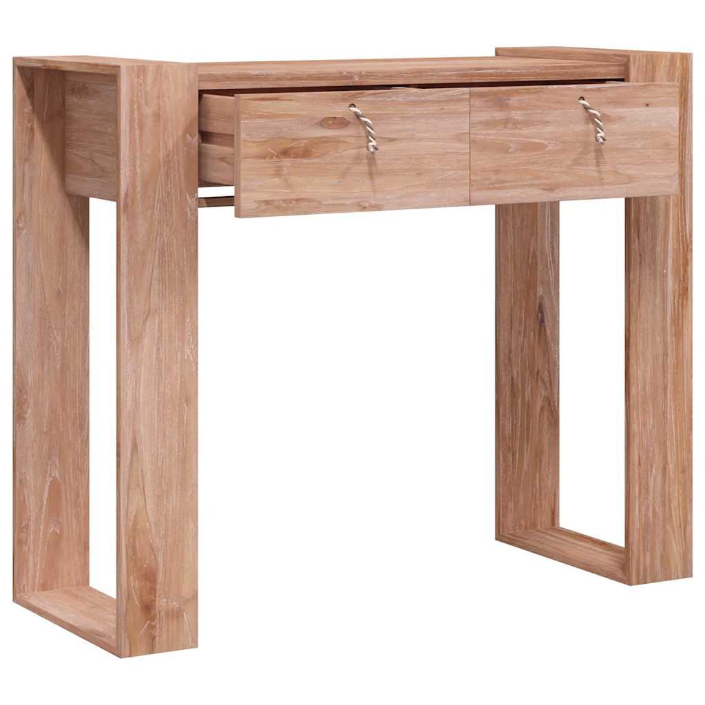 Mesa consola de madera maciza de teca 90x35x75 cm