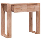 Mesa consola de madera maciza de teca 90x35x75 cm