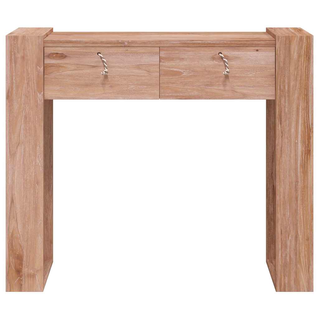 Mesa consola de madera maciza de teca 90x35x75 cm