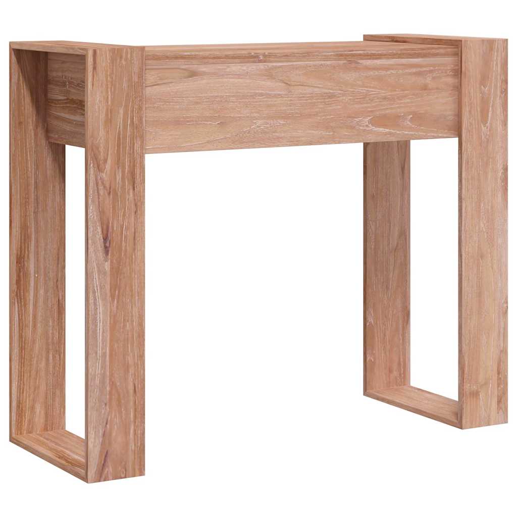 Mesa consola de madera maciza de teca 90x35x75 cm