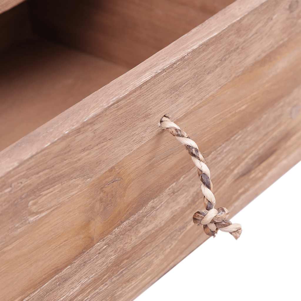 Mesa consola de madera maciza de teca 90x35x75 cm