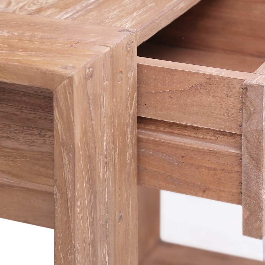 Mesa consola de madera maciza de teca 90x35x75 cm