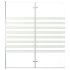 Mampara de ducha de vidrio templado a rayas 120x140 cm