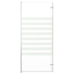 Mampara de ducha de vidrio templado a rayas 120x140 cm