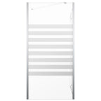 Mampara de baño vidrio templado a rayas 120x68x130 cm