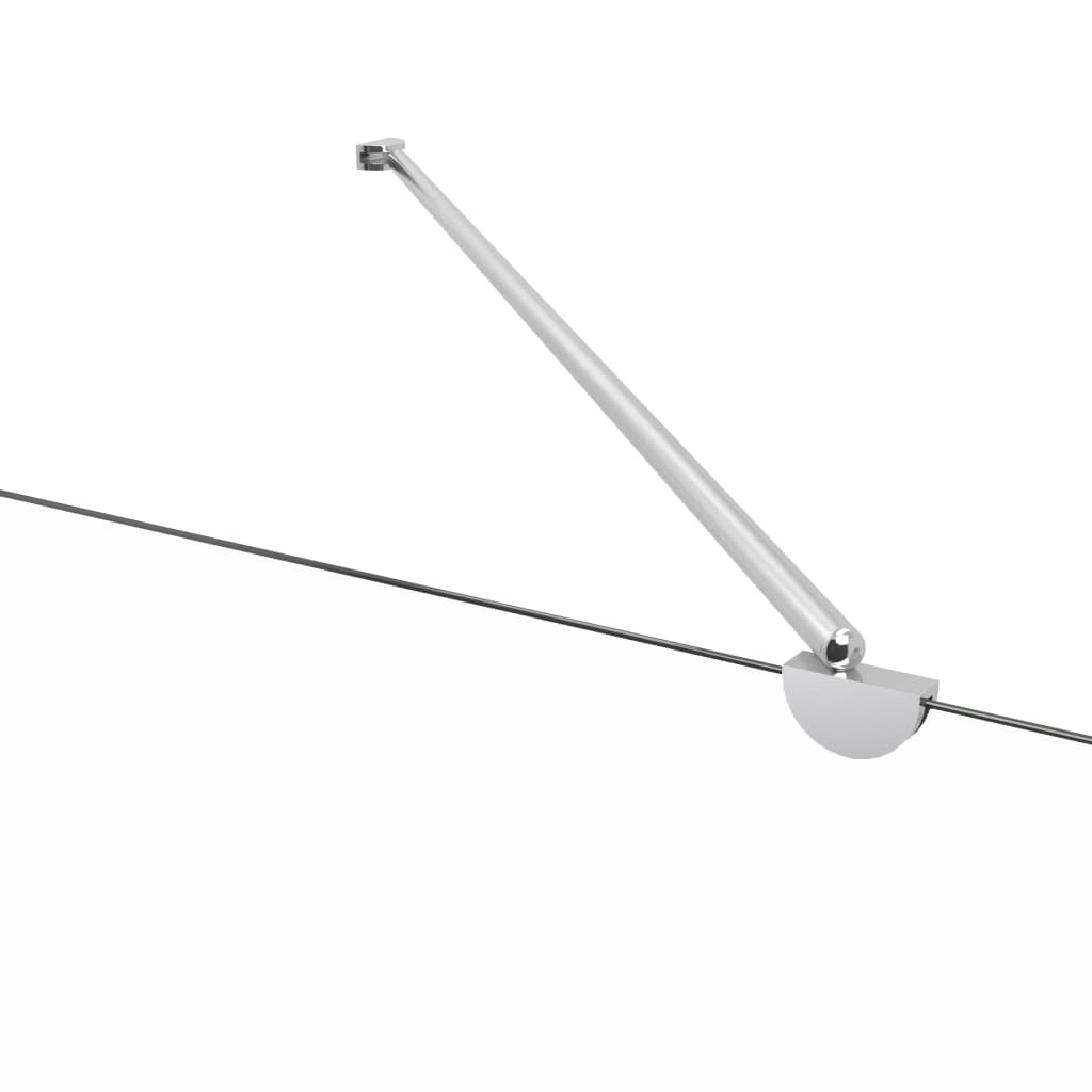 Mampara de baño vidrio templado a rayas 120x68x130 cm