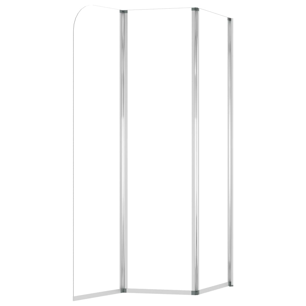 Mamparas de ducha 2 uds vidrio templado transparente 104x130 cm