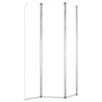 Mamparas de ducha 2 uds vidrio templado transparente 104x130 cm