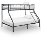 Cama litera con mesa sin colchón metal blanco 90x200 cm