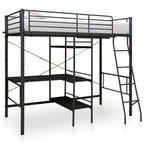 Cama litera de metal blanca 90x200 cm