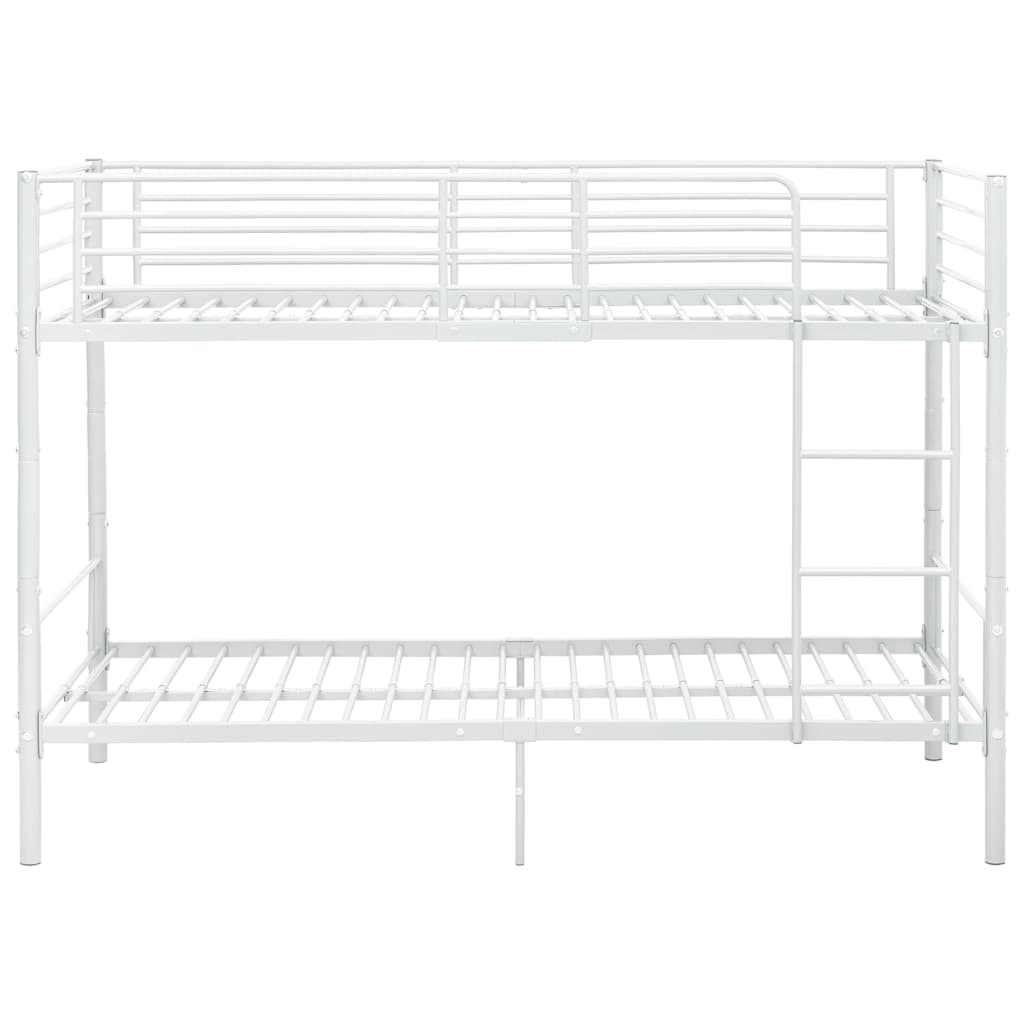 Cama litera de metal blanca 90x200 cm