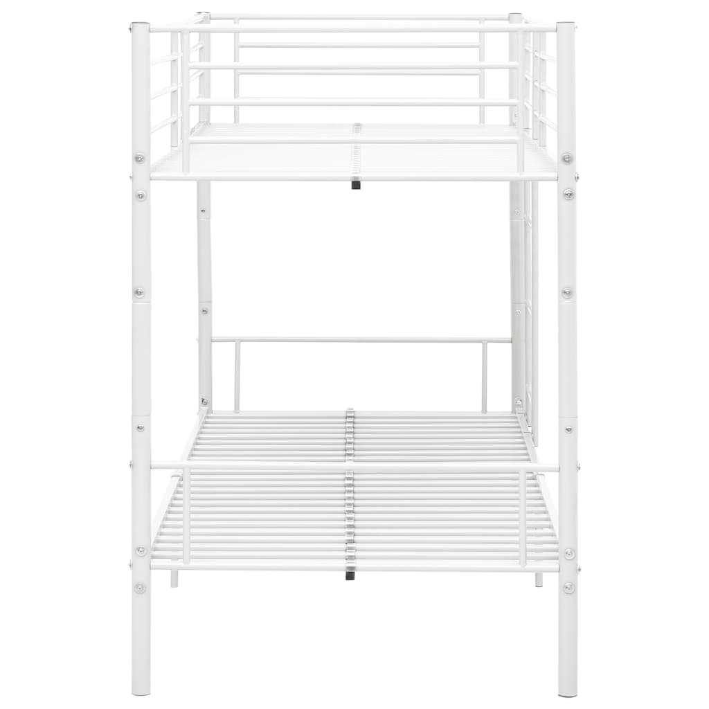 Cama litera de metal blanca 90x200 cm