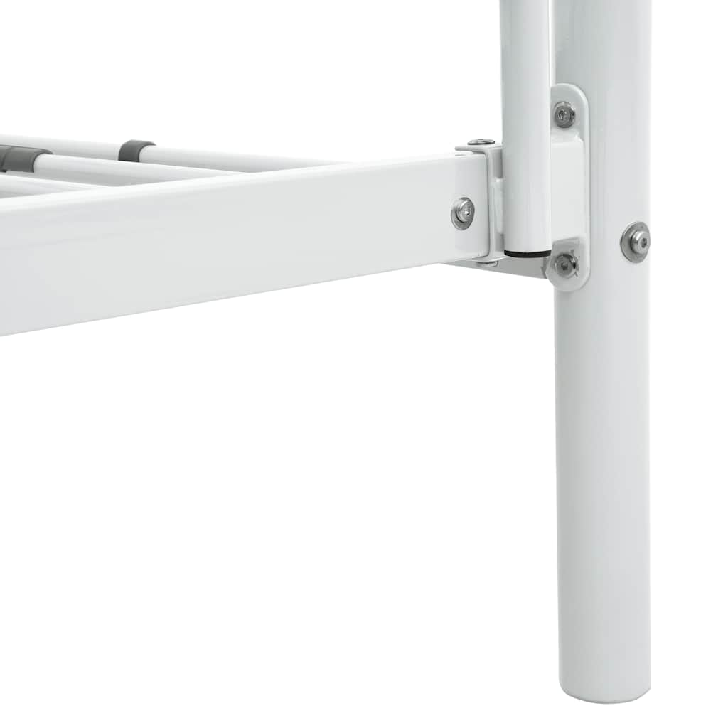Cama litera de metal blanca 90x200 cm