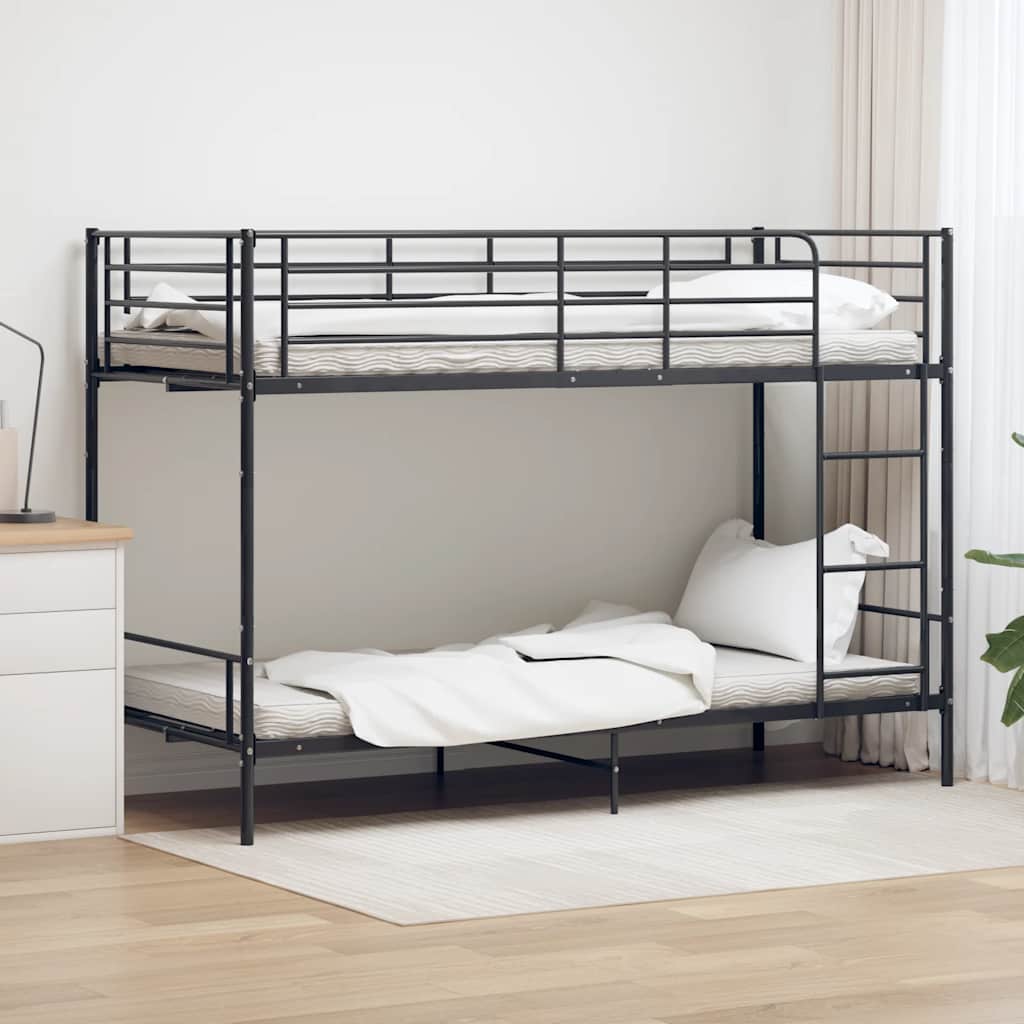 Cama litera de metal blanca 90x200 cm