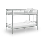 Cama litera con mesa sin colchón metal blanco 90x200 cm