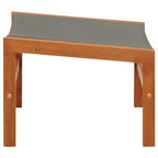 Silla de jardín con reposapiés madera eucalipto textilene gris