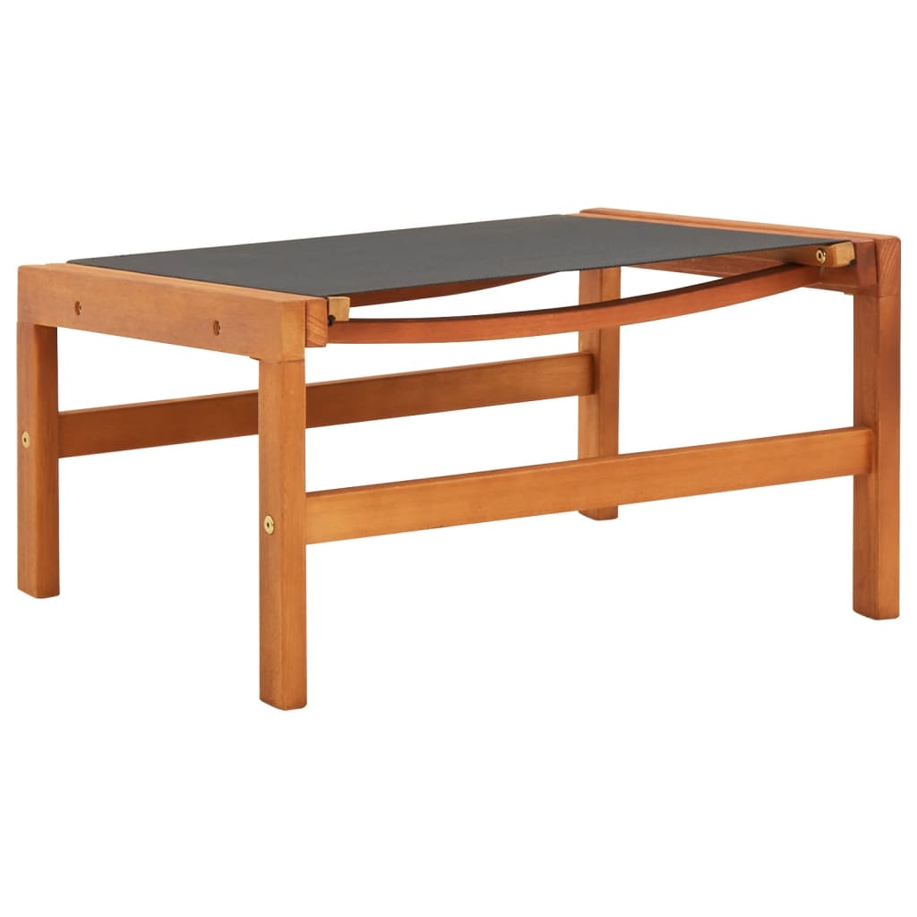 Silla de jardín con reposapiés madera de eucalipto y textilene