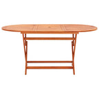 Mesa de jardín plegable madera maciza de eucalipto 160x85x74 cm