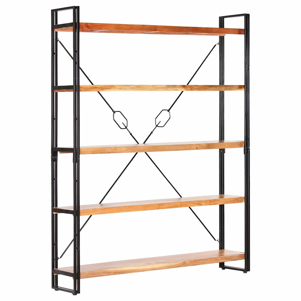 Estantería de 3 niveles de madera maciza de acacia 40x30x80 cm