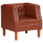 Gray genuine leather armchair