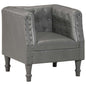 Gray genuine leather armchair
