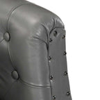 Sillón de cuero auténtico gris