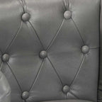 Sillón de cuero auténtico gris