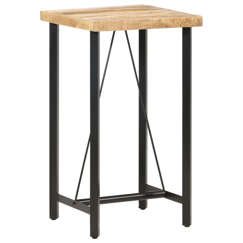 Rough solid mango wood bar table 120x58x107 cm