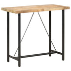 Mesa de bar madera maciza de mango rugosa 120x58x107 cm