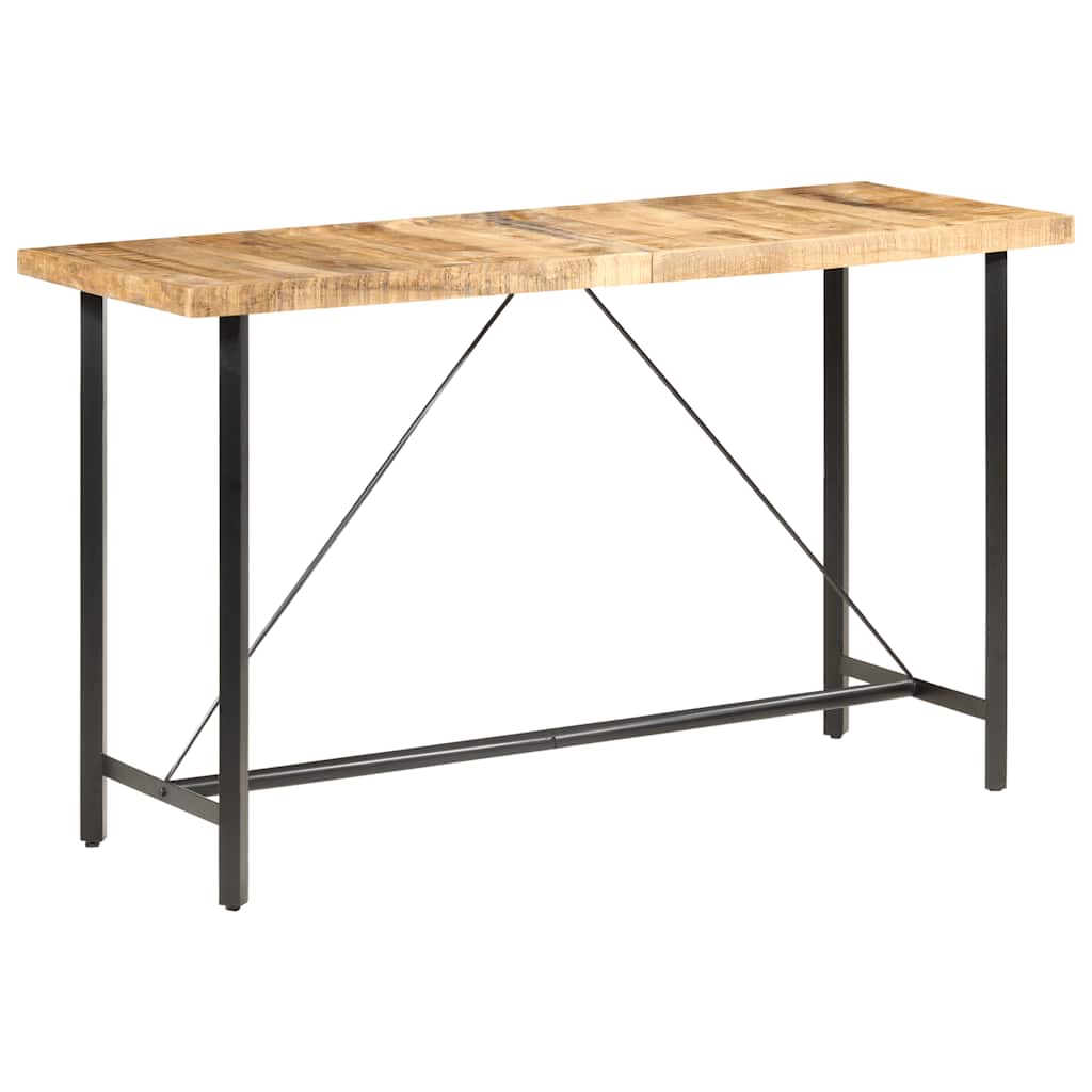 Rough solid mango wood bar table 120x58x107 cm