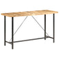 Mesa de bar madera maciza de mango rugosa 120x58x107 cm